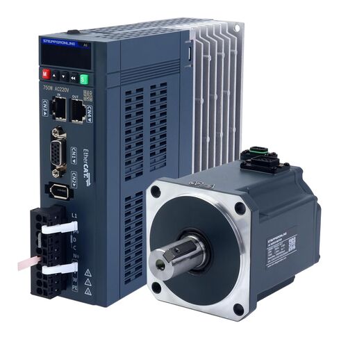 STEPPERONLINE AC Servo Motor kit EtherCAT A6 Series 750W Servo Motor 3000rpm 2.39Nm 17 Bit Absolute Encoder IP67 + 750W EtherCAT AC Servo Motor Driver+ 3.0M Cabels in Kuwait