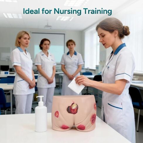 Full Silicone Pressure Ulcer Model, Buttock Decubitus Ulcer Wound Care Training Model, Bedsore Wound Packing Trainer in Kuwait