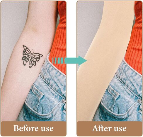GANAZONO 2pcs Breathable Elastic Elbow Sleeves for Women, Comfortable Tattoo Cover Arm Wraps, Khaki Cloth Material, for Summer and Baseball Protection in Kuwait