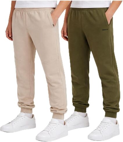 DKNY BOYS 'Spoypants - 2 Pack خفيفة الأداء الأداء ركض ركض للأولاد - سروال الركض الرياضي للتنفس (8-12) in Kuwait
