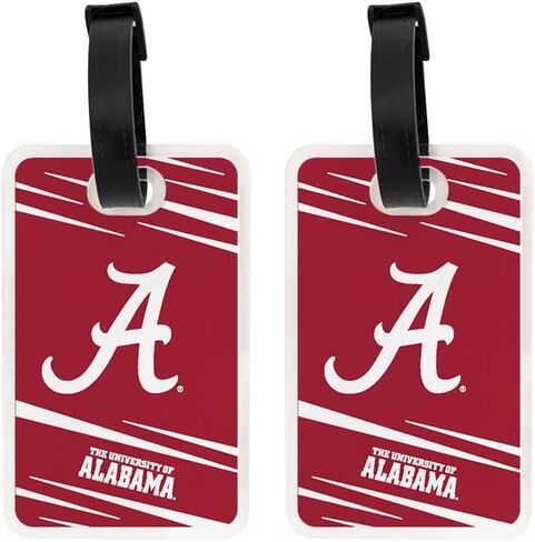 بطاقة الأمتعة من Desert Cactus University of Alabama - بطاقة تعريف السفر الرسمية UA Crimson Tide المكونة من قطعتين لحقائب السفر والحقائب والحقائب المحمولة (عبوتان من بطاقة الأمتعة الأكريليك B) in Kuwait
