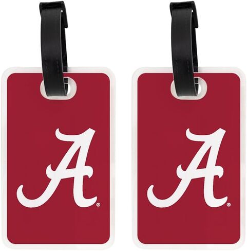 بطاقة الأمتعة من Desert Cactus University of Alabama - بطاقة تعريف السفر الرسمية UA Crimson Tide المكونة من قطعتين لحقائب السفر والحقائب والحقائب المحمولة (عبوتان من بطاقة الأمتعة الأكريليك B) in Kuwait