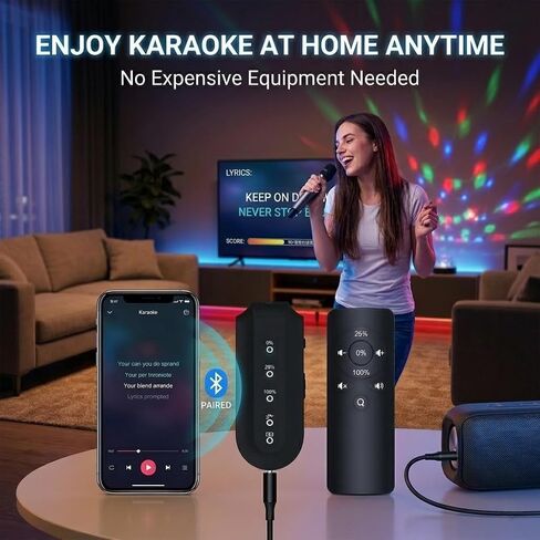 مزيل صوتي محمول ، التخلص من الصوت الذكي في الوقت الفعلي لآلات الكاريوكي ، مستقبل بتقنية Bluetooth متوافق مع أي متحدث 3.5 ملم in Kuwait