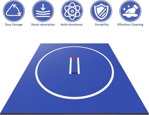 Generic 3M X 3M Gymnastics Training Mat Wear Resist Portable MMA Blanket Anti-Slip Multi-Functional Training Blankets for Grappling Martial Art Boxing Judo in Kuwait