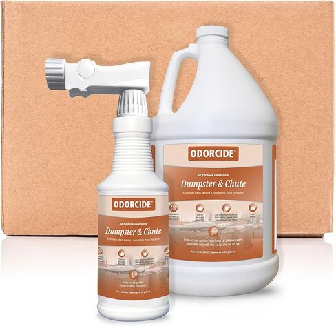 Odorcide Dumpster & Chute Odor Eliminator for Strong Odor – Dumpster, Loading Dock, & Trash Can Deodorizer - Safe, Non-Enzymatic Trash Can Odor Eliminator for Home & Commercial Use (Kit) in Kuwait