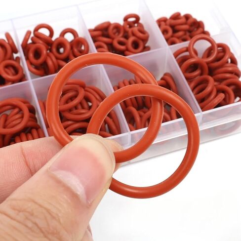 351 PCS/Box Red Silicone O Ring Sealing Washer Faucet Silicone Gasket Car Repairing Rubber Ring, 10 Sizes in Kuwait