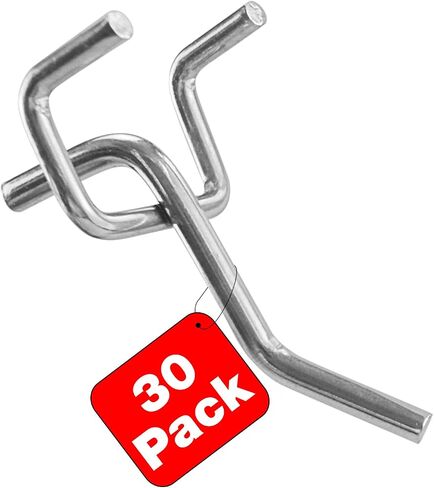 G.CORE Pegboard Hooks Accessories - 30pcs 4inch Metal Peg Board Tool Hangers, Fits 1/8 1/4 Pegs Slots, Pegboard Wall Organizer Shelving Racks, Hanging Display Storage Holders for Garage Craft (Black) in Saudi Arabia