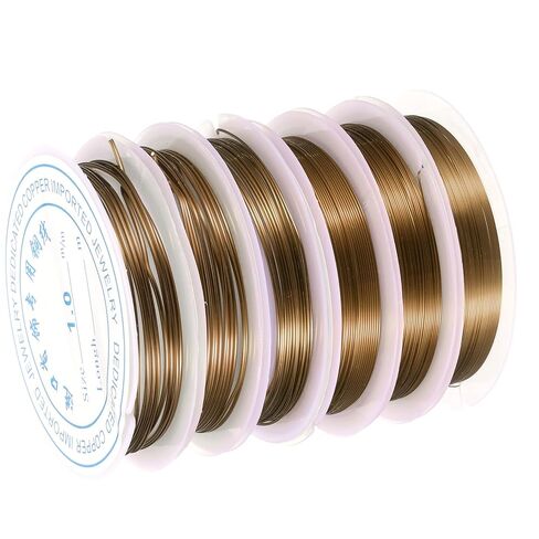 uxcell 8 Rolls Copper Wire, Beading Craft Wire Jewelry Wire for Gardening Jewelry Making Supplies Craft Beading DIY Accessories, Silver (32-18 Gauge) in Kuwait