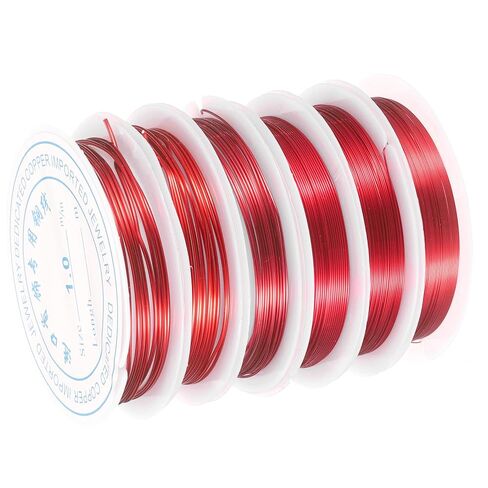 uxcell 8 Rolls Copper Wire, Beading Craft Wire Jewelry Wire for Gardening Jewelry Making Supplies Craft Beading DIY Accessories, Silver (32-18 Gauge) in Kuwait