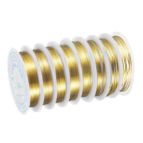 uxcell 8 Rolls Copper Wire, Beading Craft Wire Jewelry Wire for Gardening Jewelry Making Supplies Craft Beading DIY Accessories, Silver (32-18 Gauge) in Kuwait