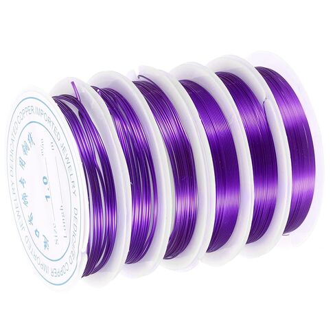 uxcell 8 Rolls Copper Wire, Beading Craft Wire Jewelry Wire for Gardening Jewelry Making Supplies Craft Beading DIY Accessories, Silver (32-18 Gauge) in Kuwait