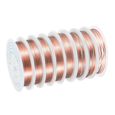 uxcell 8 Rolls Copper Wire, Beading Craft Wire Jewelry Wire for Gardening Jewelry Making Supplies Craft Beading DIY Accessories, Silver (32-18 Gauge) in Kuwait