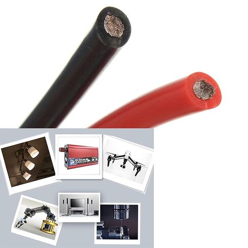 14 AWG سلك السيليكون 5 قدم أحمر و 5 قدم أسود الذين تقطعت بهم السبل الأسلاك النحاسية ل RC هواية طائرة نموذجية كوادكوبتر سيارة يبو بطارية ESC المحرك DIY in Kuwait