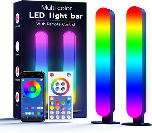 شريط إضاءة LED، شريط إضاءة RGB لمزامنة الموسيقى، مصباح USB محيط، إضاءة خلفية لتلفزيون الألعاب متغيرة اللون مع جهاز تحكم عن بعد، 15 وضعًا ديناميكيًا للغرفة (التحكم في التطبيق) (صغير) in Kuwait