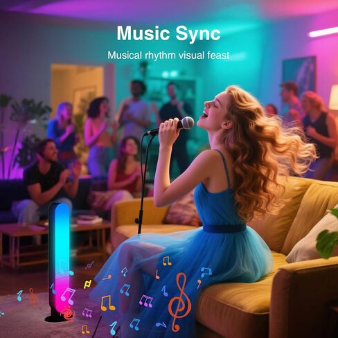 شريط إضاءة LED، شريط إضاءة RGB لمزامنة الموسيقى، مصباح USB محيط، إضاءة خلفية لتلفزيون الألعاب متغيرة اللون مع جهاز تحكم عن بعد، 15 وضعًا ديناميكيًا للغرفة (التحكم في التطبيق) (صغير) in Kuwait