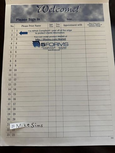 أوراق تسجيل الدخول الأمنية المتوافقة مع M6060 HIPAA مقاس 8 1/2 × 11 5/8 بوصة in Kuwait