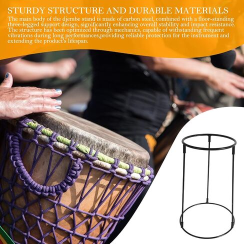 حامل طبلة Djembe مقاس 8.5 إلى 12 بوصة، حامل Djembe خفيف الوزن محمول مع حقيبة تخزين، حامل أرضي Djembe لطبل Bongo الأفريقي الإيقاعي in Kuwait