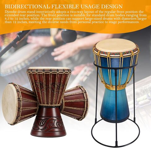 حامل طبلة Djembe مقاس 8.5 إلى 12 بوصة، حامل Djembe خفيف الوزن محمول مع حقيبة تخزين، حامل أرضي Djembe لطبل Bongo الأفريقي الإيقاعي in Kuwait