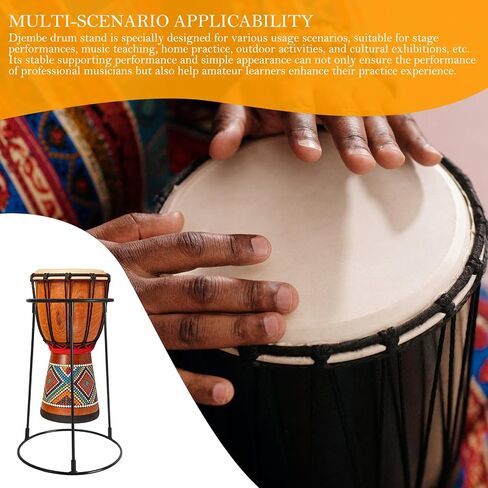 حامل طبلة Djembe مقاس 8.5 إلى 12 بوصة، حامل Djembe خفيف الوزن محمول مع حقيبة تخزين، حامل أرضي Djembe لطبل Bongo الأفريقي الإيقاعي in Kuwait