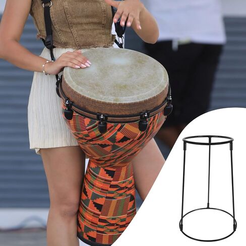 حامل طبلة Djembe مقاس 8.5 إلى 12 بوصة، حامل Djembe خفيف الوزن محمول مع حقيبة تخزين، حامل أرضي Djembe لطبل Bongo الأفريقي الإيقاعي in Kuwait