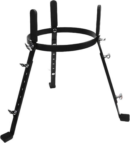 Adjustable Conga Drum Stand, Heavy Duty Iron Construction Height 52.5 to 68cm with Non Slip Rubber Padded Legs, for Congas Djembe Performance and Travel in Kuwait