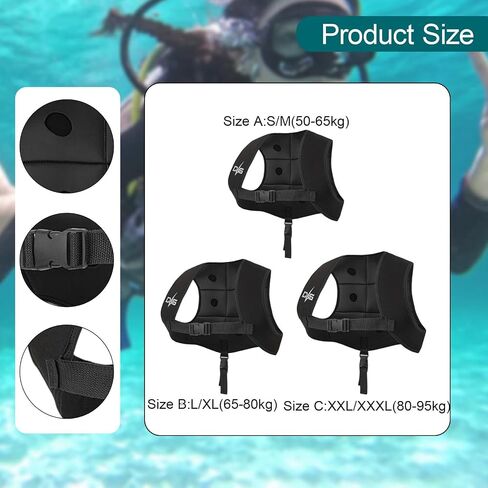 Diving Weight Vest, Vest, Accessories, Professional Women And Men, Freediving Weight Vest Made of Neoprene for Sailing And Underwater Sports in Kuwait