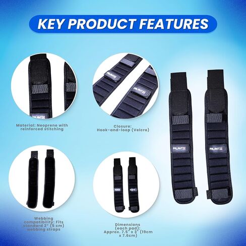Scuba Choice Palantic Adjustable Diving BCD Shoulder Pad – Added Comfort & Light Padding for Backmount or Sidemount Harness Straps (Black, Pair) in Kuwait