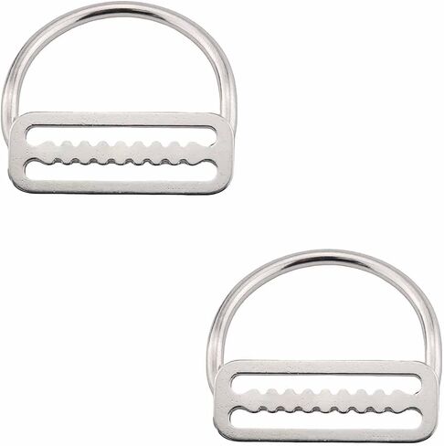 2pcs Silver 316 Stainless Steel Bent D-Ring Welded Serrated Buckle Diving Accessories Belt Retainer Plugs in Kuwait