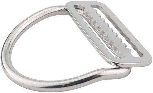 2pcs Silver 316 Stainless Steel Bent D-Ring Welded Serrated Buckle Diving Accessories Belt Retainer Plugs in Kuwait