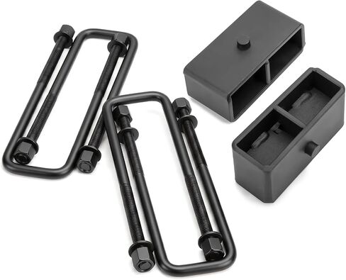 3 Inch Rear Lift Blocks for Tacoma, dynofit Rear Leveling Block Kit Compatible with 2005-2023 Toyota Tacoma, 1999-2021 Tundra, Suspension Lift Block Square Leaf Spring Ubolts Kit (Extended U-bolts) in Saudi Arabia