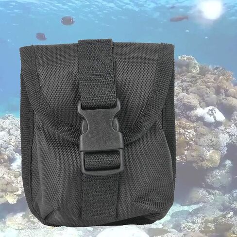 Oxford Cloth Diving Weight Bag, Durable Waterproof with Spare Storage Pocket and Quick Release Buckle, Dive Weight Pouch, Reinforced Heavy Duty Webbing for Accessories Organi in Kuwait