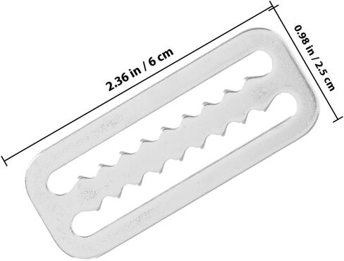 5pcs 316 Stainless Steel Serrated Snorkelling Weight Belt Keeper Webbing Buckle Diving Strap Retainer for Scuba Diving and Outdoor Water Sports in Kuwait