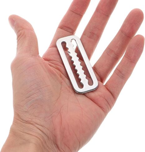 5pcs 316 Stainless Steel Serrated Snorkelling Weight Belt Keeper Webbing Buckle Diving Strap Retainer for Scuba Diving and Outdoor Water Sports in Kuwait