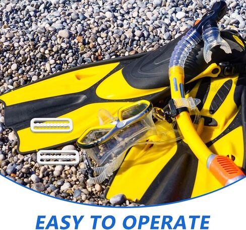 5pcs 316 Stainless Steel Serrated Snorkelling Weight Belt Keeper Webbing Buckle Diving Strap Retainer for Scuba Diving and Outdoor Water Sports in Kuwait