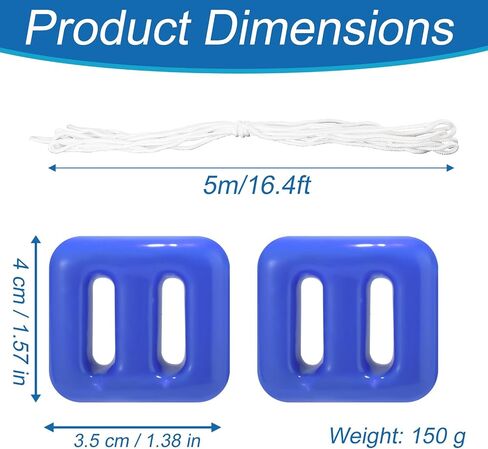2pcs Pool Fountain Anchor Replacements, Pool Float Weight Anchor with 16.4ft Rope 150g Anchors Weight for Floats (Blue) in Kuwait