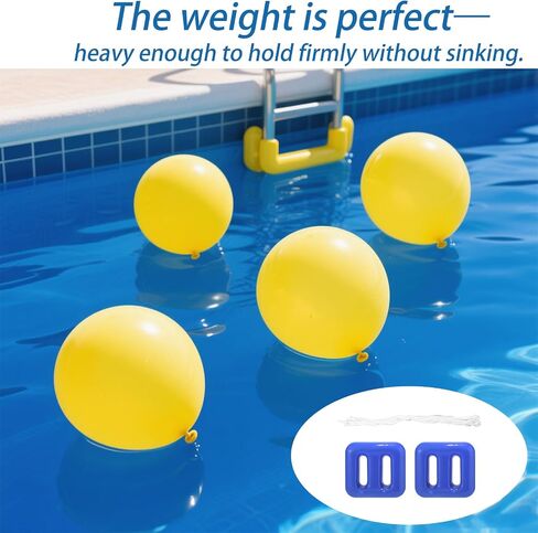 2pcs Pool Fountain Anchor Replacements, Pool Float Weight Anchor with 16.4ft Rope 150g Anchors Weight for Floats (Blue) in Kuwait