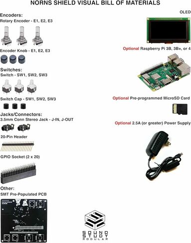 Monome Norns Shield DIY Kit - Portable Sound Computer with Acrylic Case in Kuwait
