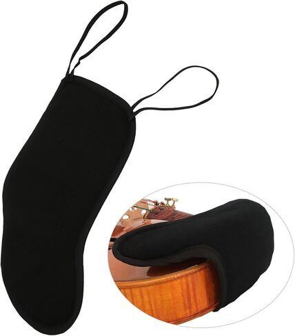 Violin Shoulder Rest for Violin 4/4, 3/4 Violin Chin Rest Pad, Soft Shoulder Rest Violin, Musical Instrument Accessory Protector for Violins Enthusiasts, 11.5x19cm, Black in Kuwait
