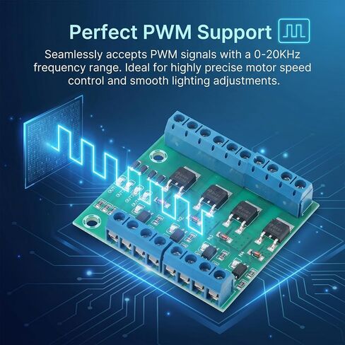 وحدة MOSFET MOSFET Switch وحدة محرك 4 قنوات أكسيد معدني أشباه الموصلات ترانزستور التأثير الميداني 400 وات تيار مستمر 3.7-27 فولت 10 أمبير لوحة تحكم التبديل الإلكترونية ذات الطاقة الكبيرة in Kuwait