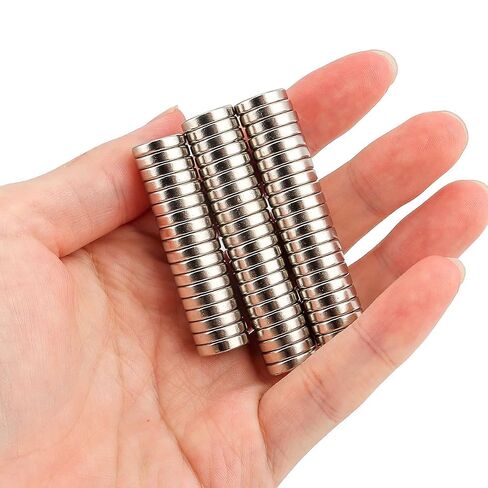 20 Pack Small Round Disc Magnets 1/2x1/8 - Disc Countersunk Hole Magnets Permanent Magnet Fastener 12x3mm Multi-Purpose Refrigerator Magnet Craft Science DIY Latches Cabinet Door Holder, Pack of 20 in Kuwait