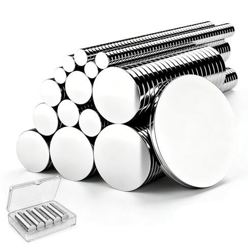 50Pcs Magnets for Crafts,5 Different Sizes Small Rare Earth Magnets,Mini Tiny Strong Round Neodymium Magnet for 3D Printing Refrigerator,Whiteboard,DIY,Office,School and Home Kitchen in Saudi Arabia