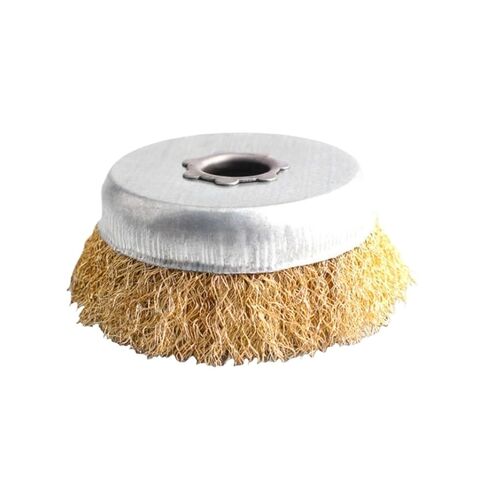 1pc/5pcs 3in Stainless Steel Crimped Wire Cup Wheel Rust Removal Masonry Brushes Cleaning Brush, Grade Wire Wheel(1pc White) in Kuwait
