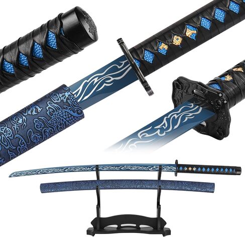 Hand-Forged Samurai Sword – Carbon Steel Katana with Full Tang Structure, Traditional Style Practice Sword for Iaido Training, Collection & Home Display in Kuwait