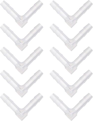 TEHAUX 10pcs L Shape Hose Connector Plastic Water Hose Fitting Wide Applicability and Safe Design for Food and Beverage and Printing and Labeling in Kuwait