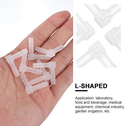 TEHAUX 10pcs L Shape Hose Connector Plastic Water Hose Fitting Wide Applicability and Safe Design for Food and Beverage and Printing and Labeling in Kuwait