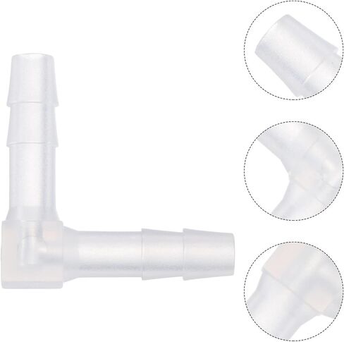TEHAUX 10pcs L Shape Hose Connector Plastic Water Hose Fitting Wide Applicability and Safe Design for Food and Beverage and Printing and Labeling in Kuwait