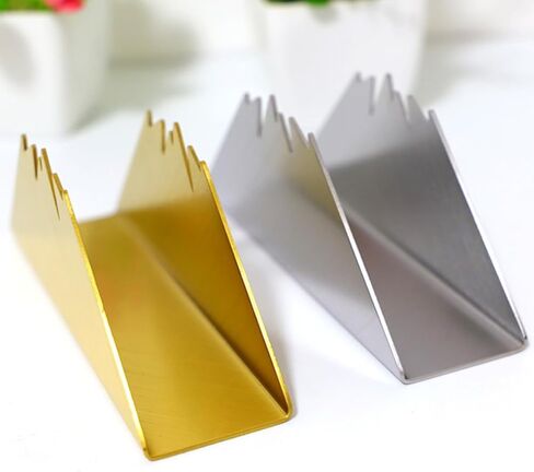 OUNONA Paper Holder Wearable Stainless Steel Triangle and Drop Resistant Vertical Metal Rack for Napkins and Paper Towels for Coffee Shop and Restaurant Tabletop Use in Kuwait