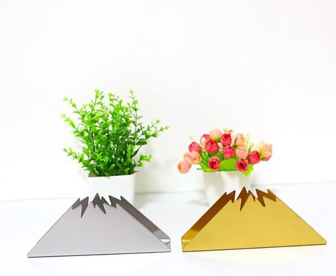 OUNONA Paper Holder Wearable Stainless Steel Triangle and Drop Resistant Vertical Metal Rack for Napkins and Paper Towels for Coffee Shop and Restaurant Tabletop Use in Kuwait