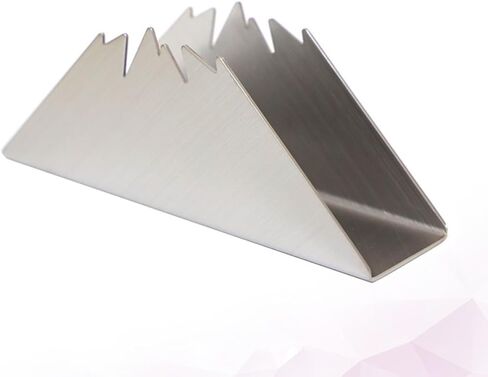 OUNONA Paper Holder Wearable Stainless Steel Triangle and Drop Resistant Vertical Metal Rack for Napkins and Paper Towels for Coffee Shop and Restaurant Tabletop Use in Kuwait