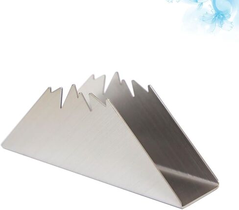 OUNONA Paper Holder Wearable Stainless Steel Triangle and Drop Resistant Vertical Metal Rack for Napkins and Paper Towels for Coffee Shop and Restaurant Tabletop Use in Kuwait